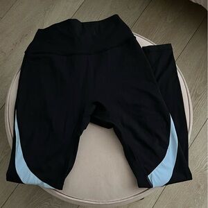 BuffBunny Black and Light Blue Leggings